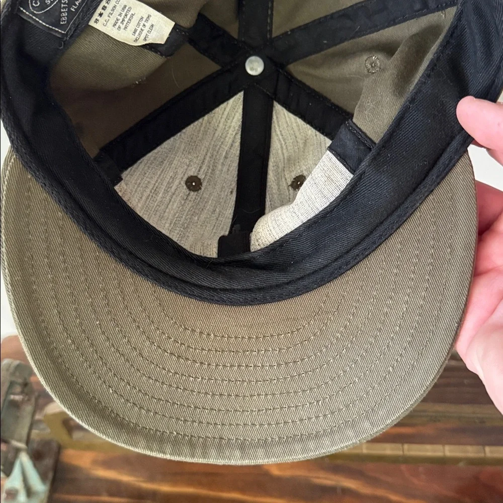 Filson x Ebbets Field Waxed Hat Olive Green USA Made - Picture 4 of 7